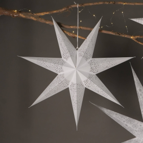 Handmade Paper Star 75cm Dia Festive Holiday Decor (Color: White)