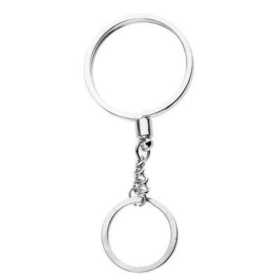 Holiday Creative Metal Coin Keychain (Option: Sliver)