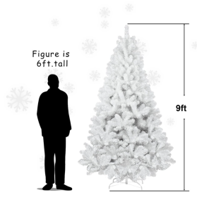 White Christmas Tree (Option: 9ft PVC white tree)