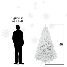 White Christmas Tree (Option: 6ft PVC white tree)