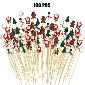 One Hundred  Pieces Christmas Cocktail Picks (Option: W13732752)