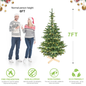 5.6.7.8.ft PE PVC Mixed Tree (Option: 7foot mixed tree)