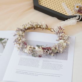 Baby Breath Crown, Dried Crown, Bride Crown, Wedding Crown, Daily Crown, Party Crown, Birthday Crown. (Option: Adilt)