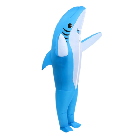 Shark Costume For Kids, Super Cute Inflatable Costume, Funny Halloween Costumes For Party, Event, Gift-Only Supports Self-pickup. (Color: Blue)