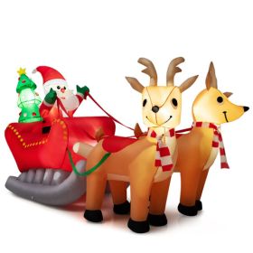 7.2 Feet Christmas Decoration Christmas Inflatable Santa Rides Sled,Amazon And Temu Banned Sales, No Shipping On Weekends. (Option: Inflatable Santa Claus sleigh)