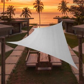 Artpuch Custom Size Light Gray Sun Shade Sail Triangle Canopy 185 GSM Durable Fabric UV Block Awning for Outdoor Patio Garden Backyard (Customize (Color: Light Gray, size: 13'X25')