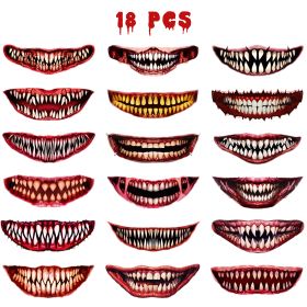 18 Sheets Halloween Temporary Tattoo Stickers (Option: W13688156)
